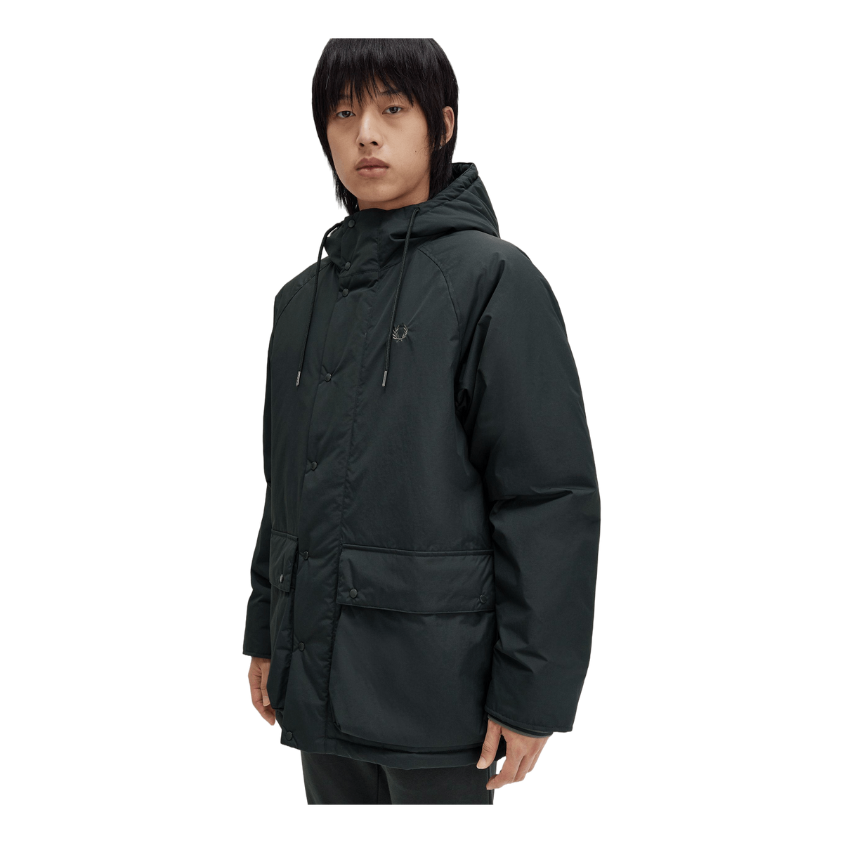 Padded Zip Through Jkt Q20 Night Green
