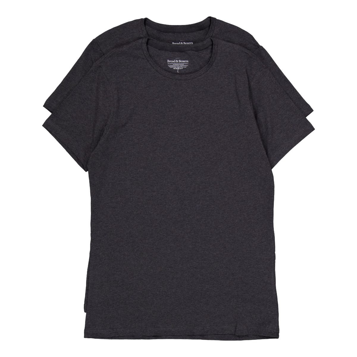 Crew-neck 2-pack Dark Grey Melange