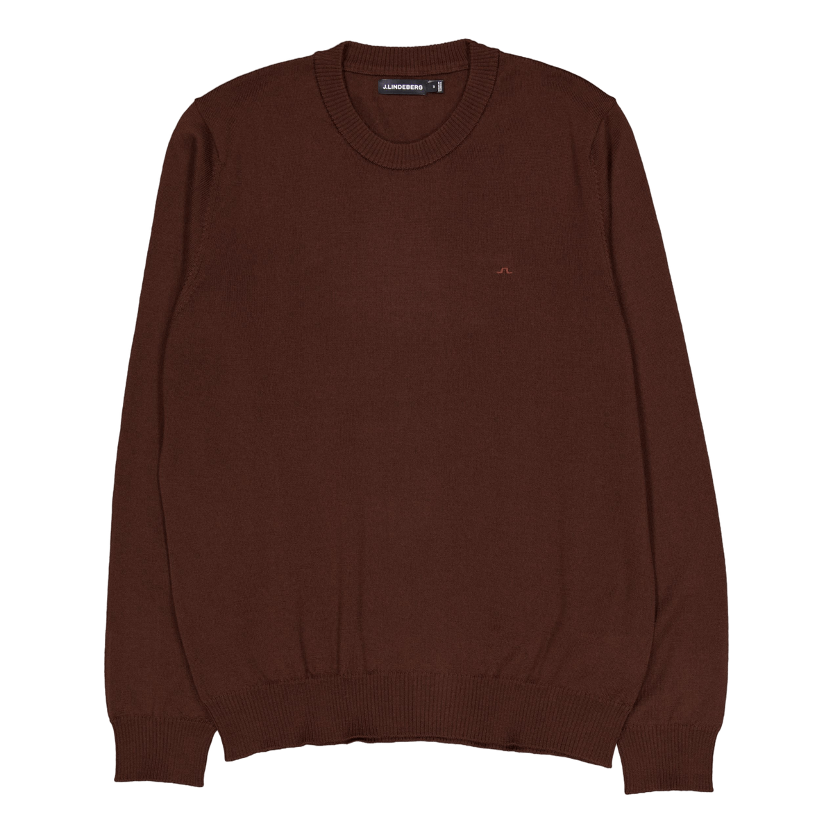 Keane Merino Crew Neck Sweater Bitter Chocolate