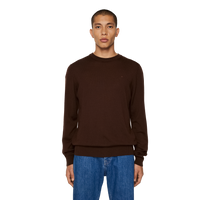 Keane Merino Crew Neck Sweater Bitter Chocolate