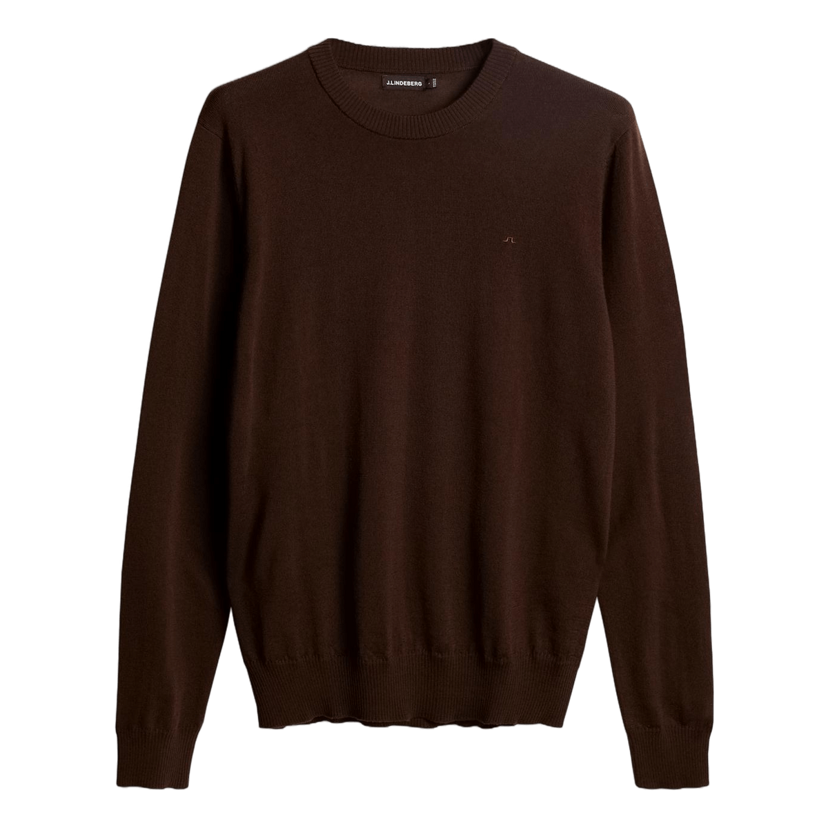 Keane Merino Crew Neck Sweater Bitter Chocolate