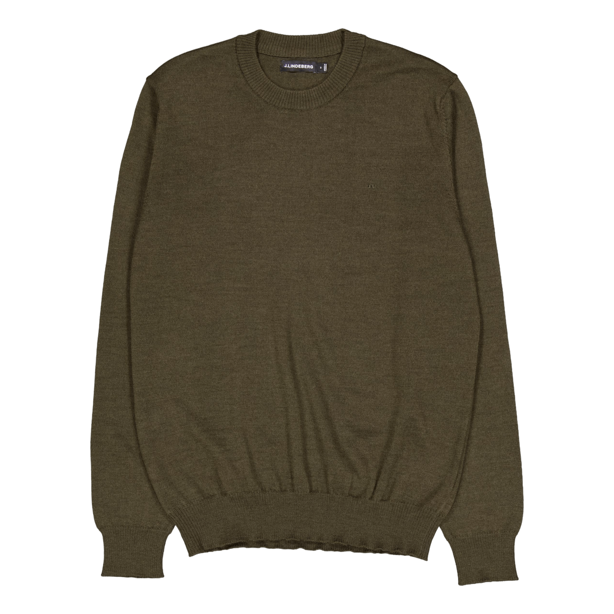 Keane Merino Crew Neck Sweater Forest Green