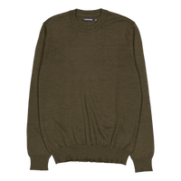 Keane Merino Crew Neck Sweater Forest Green