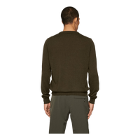 Keane Merino Crew Neck Sweater Forest Green