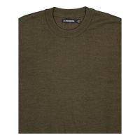 Keane Merino Crew Neck Sweater Forest Green