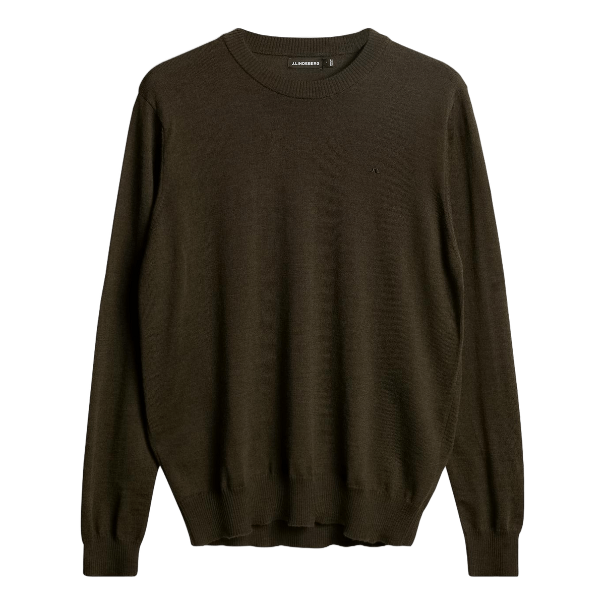 Keane Merino Crew Neck Sweater Forest Green