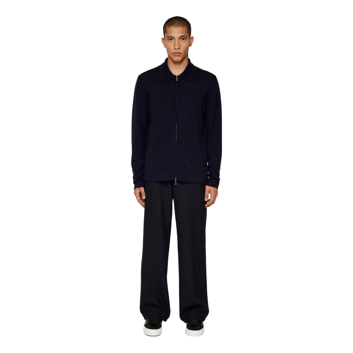 Kaleb Merino Zip Cardigan Jl Navy