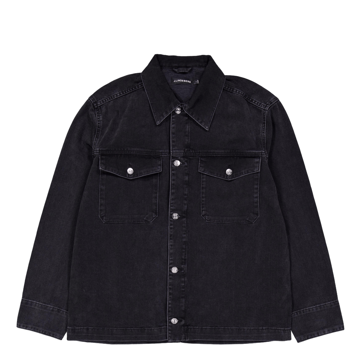 Hunt Washed Denim Overshirt Black