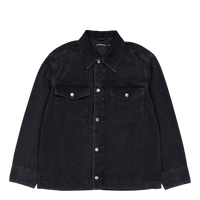 Hunt Washed Denim Overshirt Black