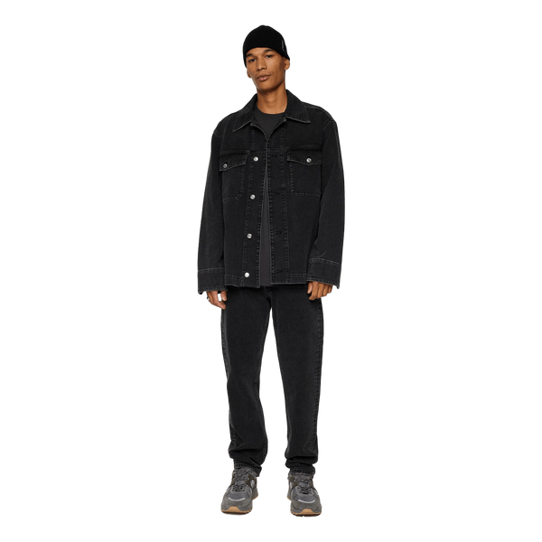 Hunt Washed Denim Overshirt Black