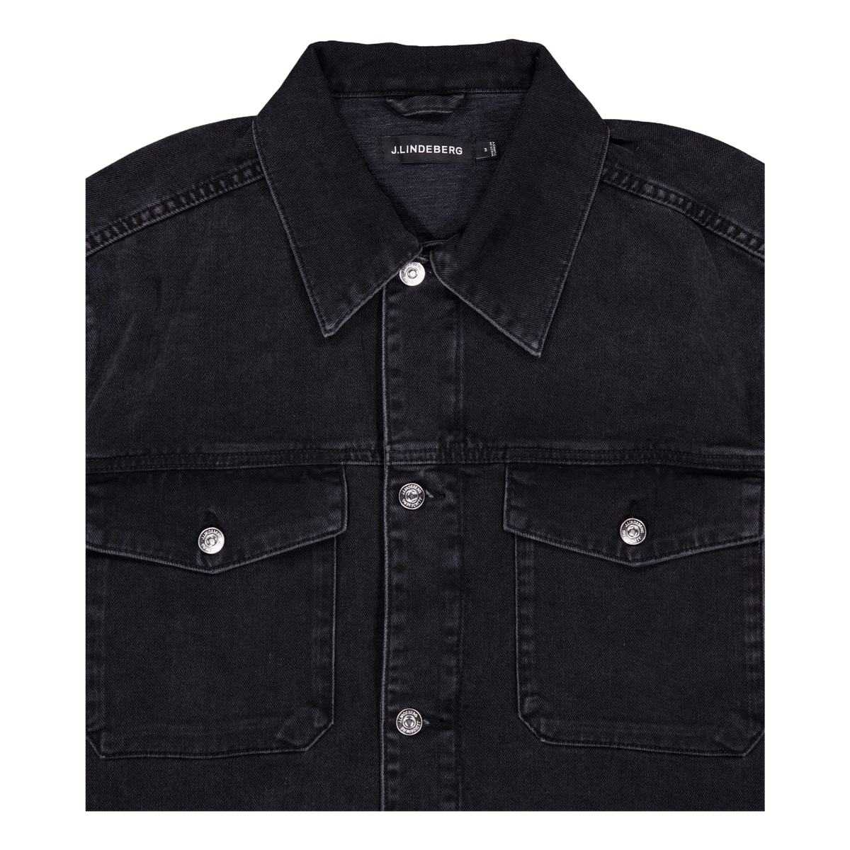 Hunt Washed Denim Overshirt Black