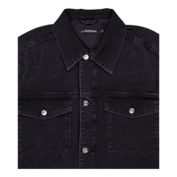 Hunt Washed Denim Overshirt Black