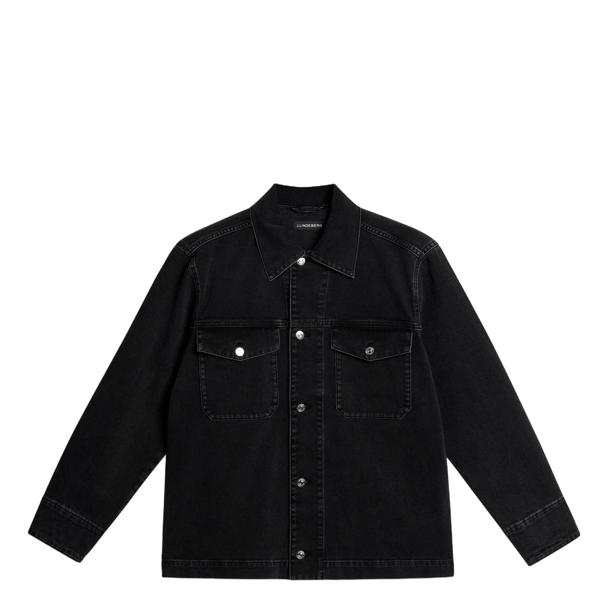 Hunt Washed Denim Overshirt Black