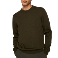 Keane Merino Crew Neck Sweater Forest Green