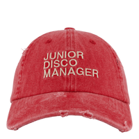 Disco Manager Vintage Dad Cap Washed Red