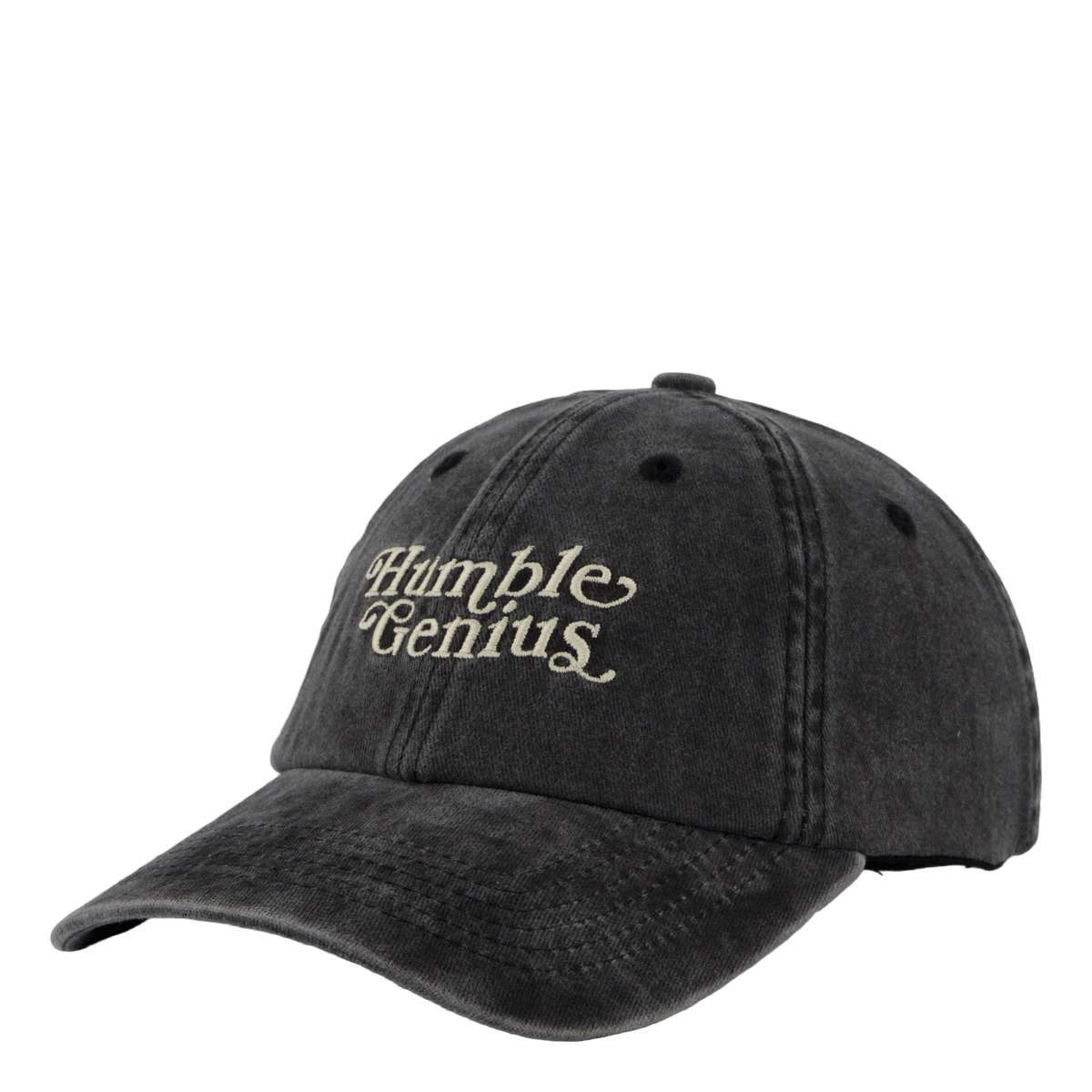 Humble Genius Dad Cap Washed Black