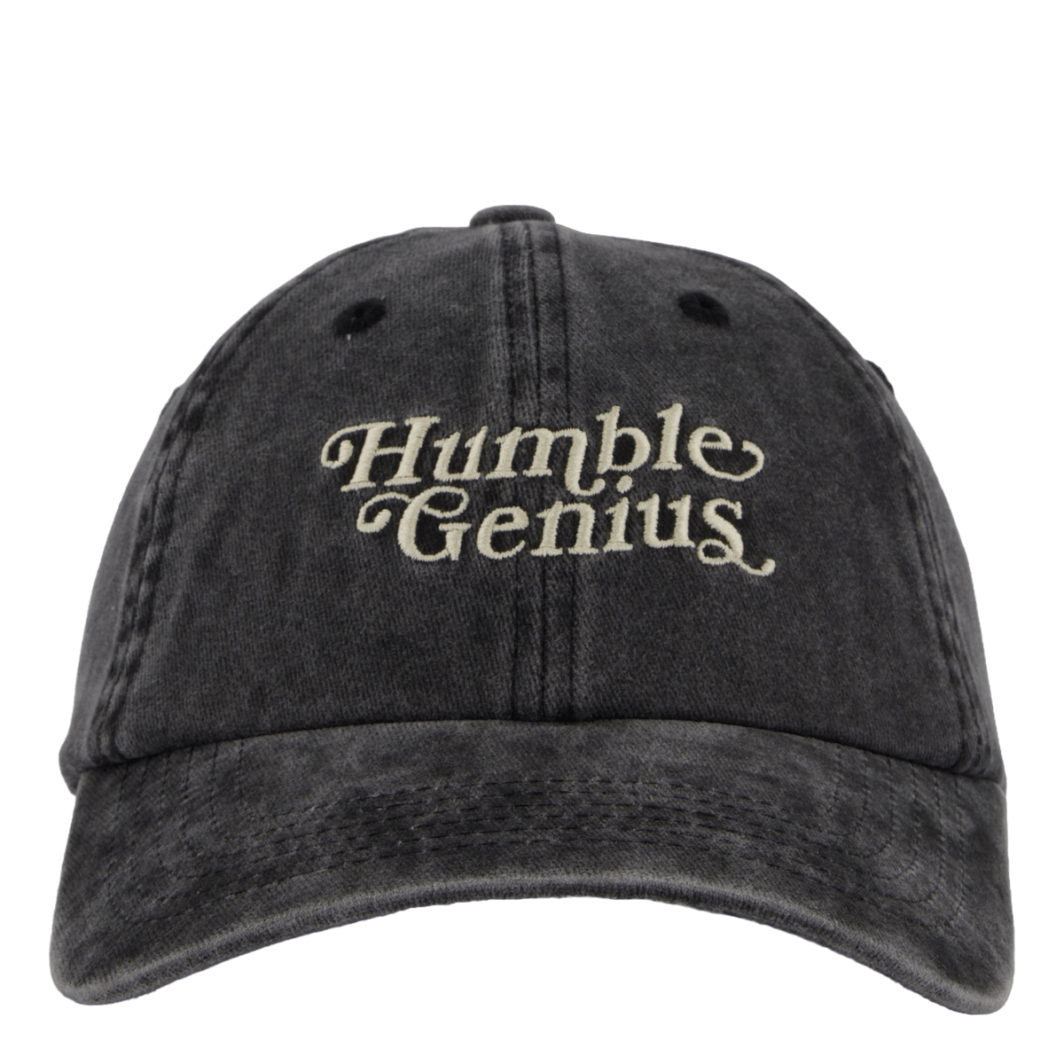 Humble Genius Dad Cap Washed Black