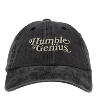 Humble Genius Dad Cap Washed Black