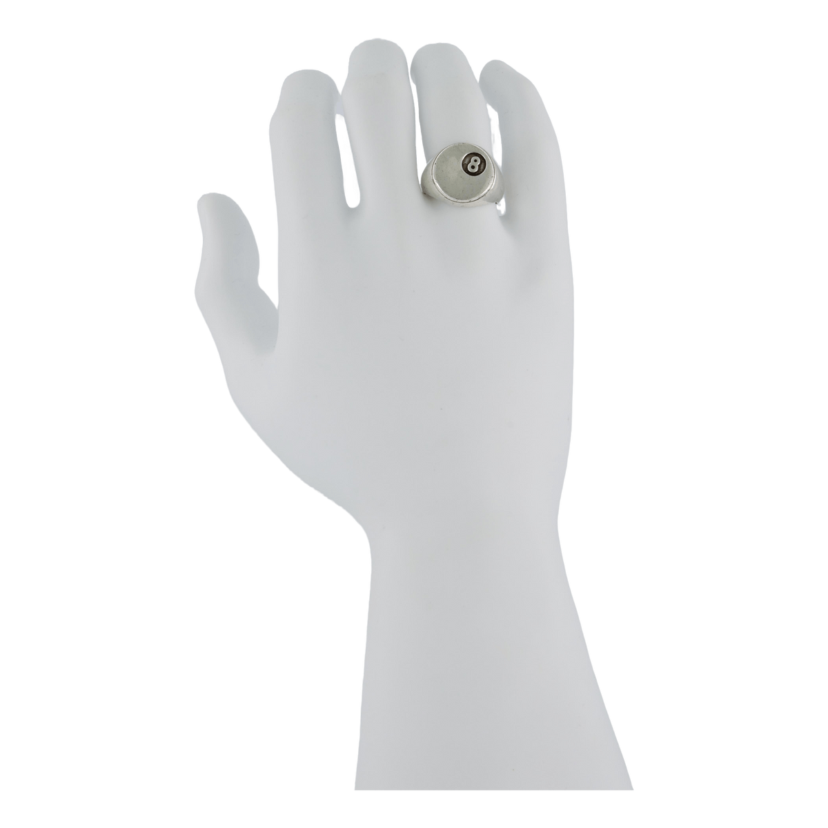 8 Ball Ring Silver