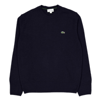 Carded Wool Crew Neck Sweater 166 Midnight Blue