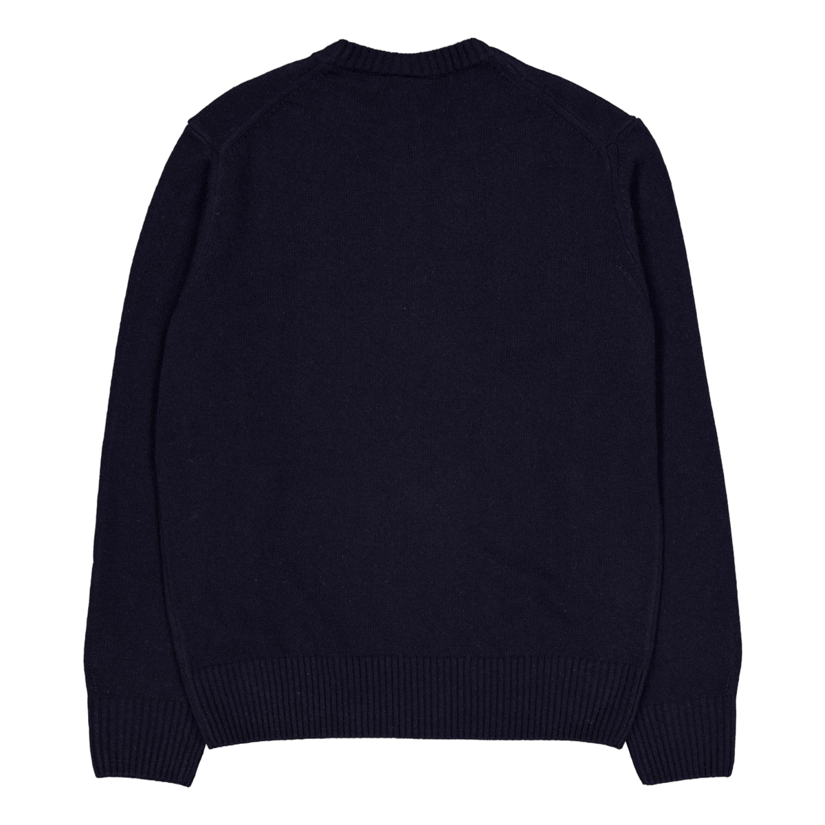 Carded Wool Crew Neck Sweater 166 Midnight Blue