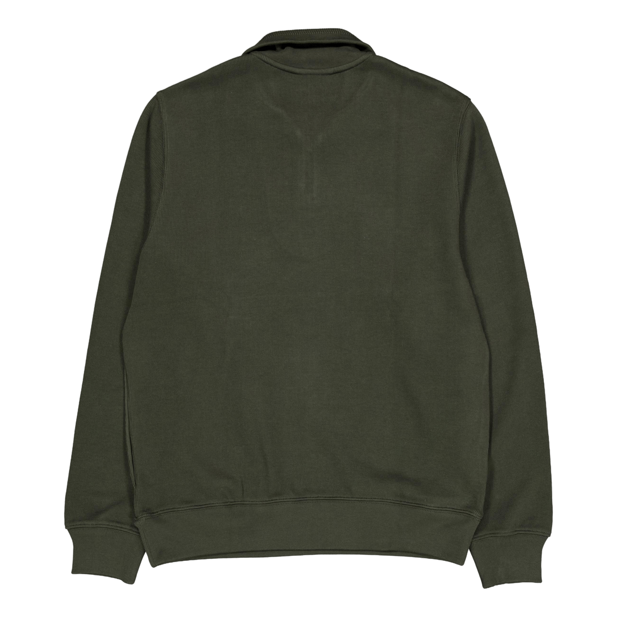 Zip-up High Neck Interlock Swe L7a Dark Khaki Green