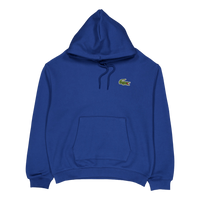 Loose Fit Badge Accent Hoodie Hbm Blue