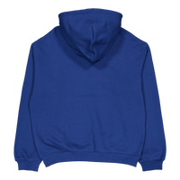 Loose Fit Badge Accent Hoodie Hbm Blue