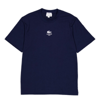 Signature Print Cotton T-shirt 166 Midnight Blue