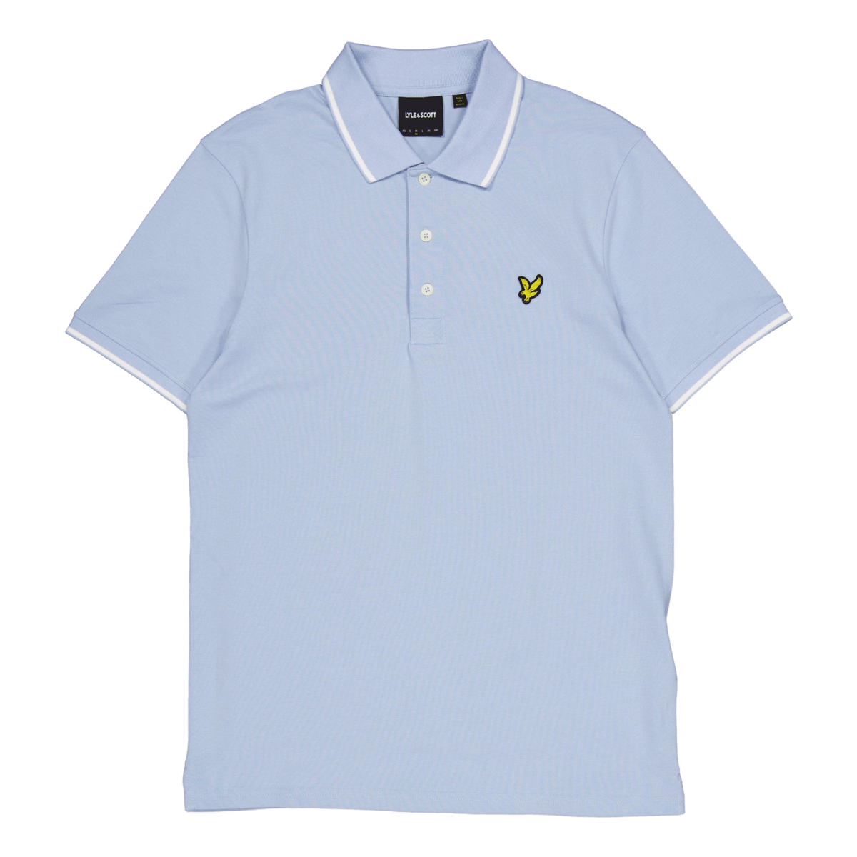 Tipped Polo Shirt W490 Light Blue/ White