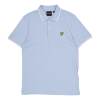 Tipped Polo Shirt W490 Light Blue/ White