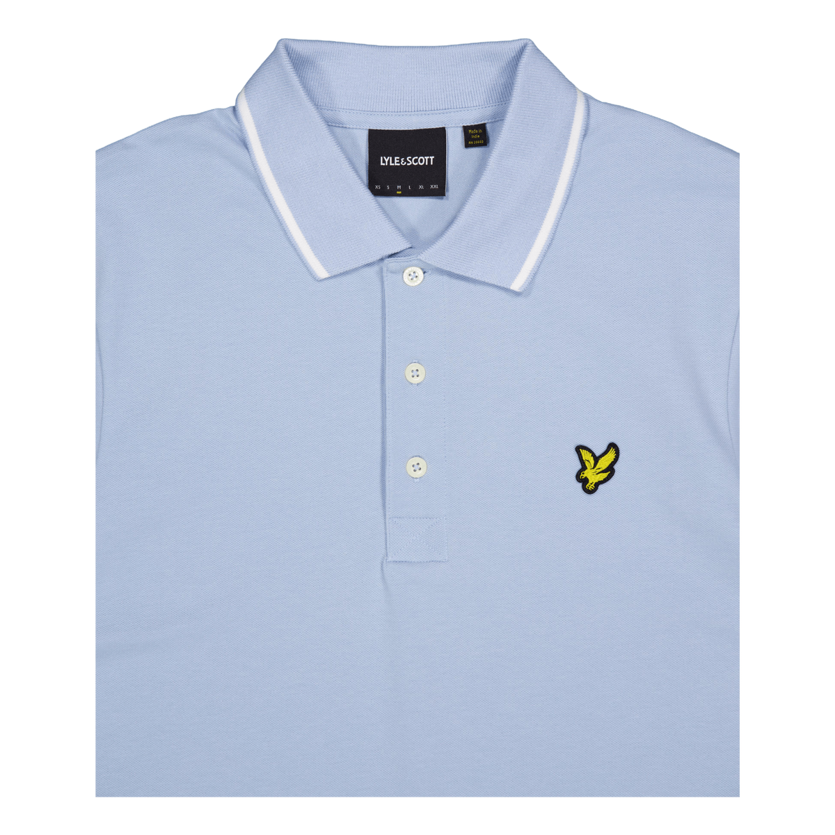 Tipped Polo Shirt W490 Light Blue/ White