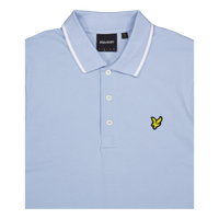 Tipped Polo Shirt W490 Light Blue/ White