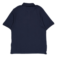 Textured Stripe Polo Shirt Z271 Dark Navy