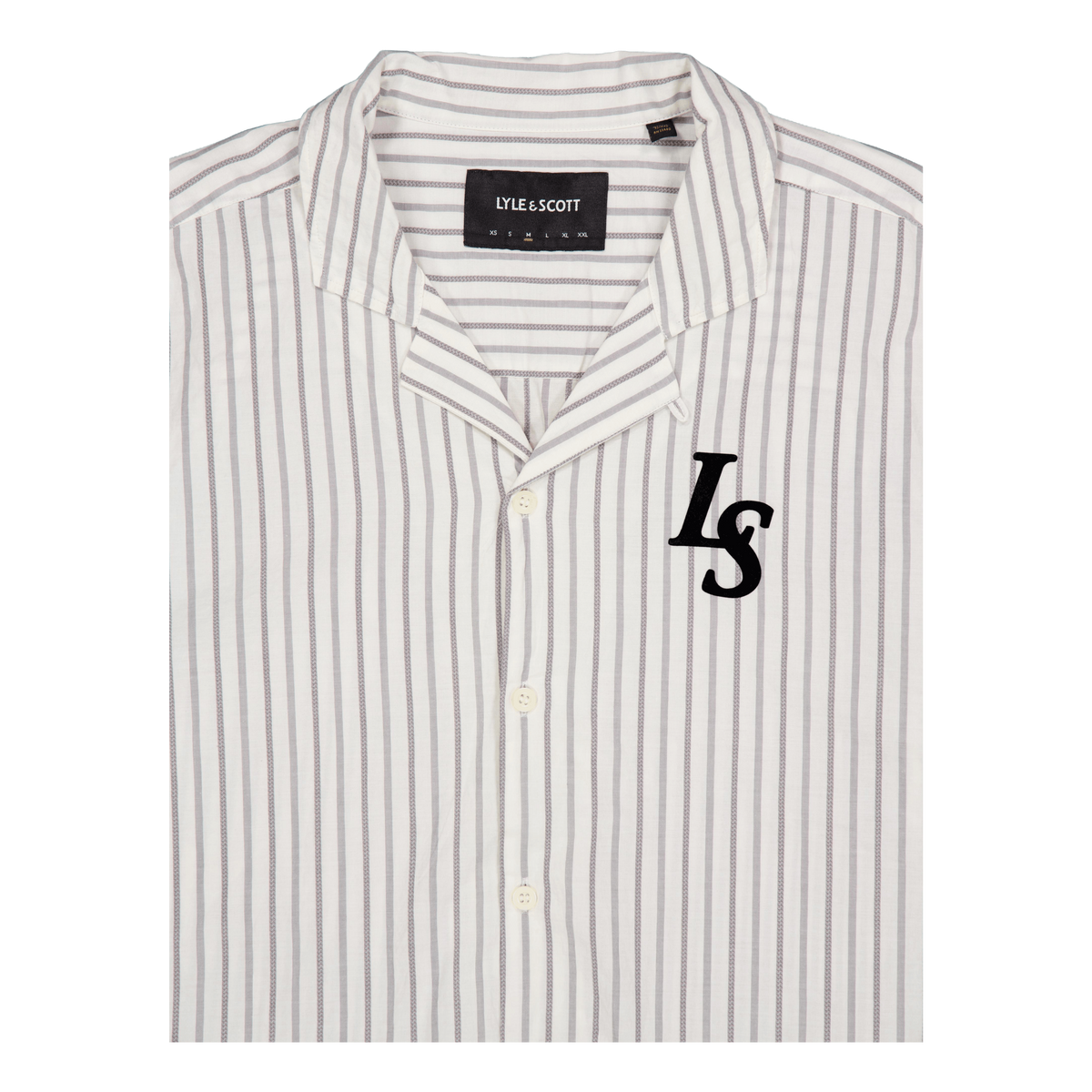 Pinstripe Revere Collar Shirt X157 Chalk