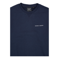 Loopback Embroidered Crew Neck Z271 Dark Navy