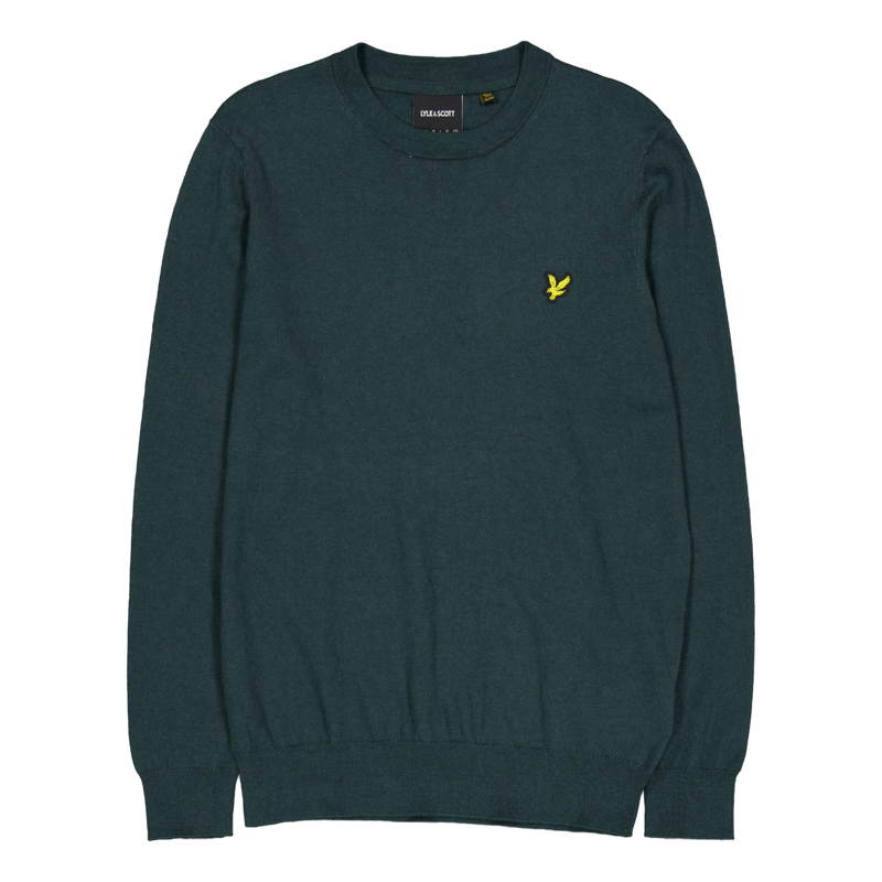 Cotton Merino Crew Neck Jumper X311 Argyle Teal