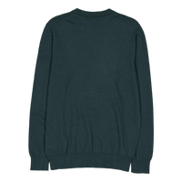 Cotton Merino Crew Neck Jumper X311 Argyle Teal