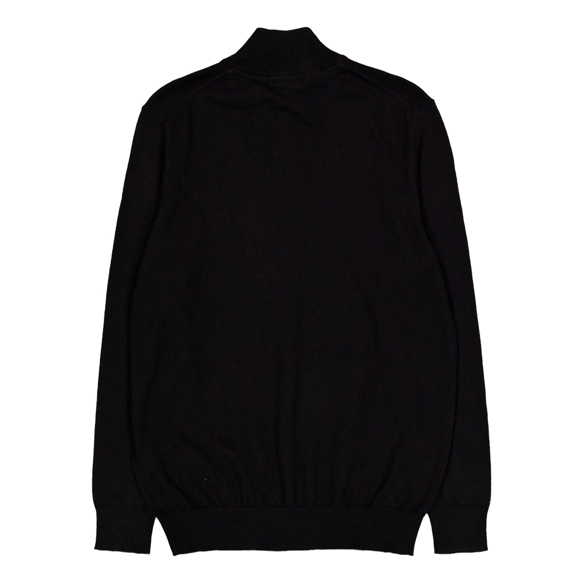 Cotton Merino Quarter Zip Jump Z865 Jet Black