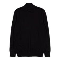 Cotton Merino Quarter Zip Jump Z865 Jet Black