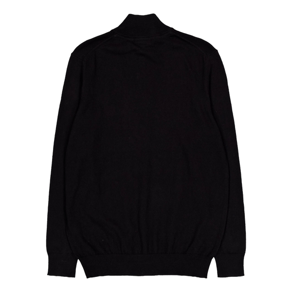 Cotton Merino Quarter Zip Jump Z865 Jet Black