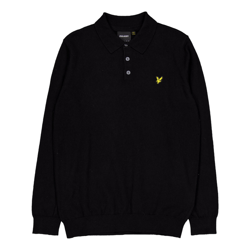 Cotton Merino Long Sleeve Knit Z865 Jet Black