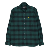 Tonal Check Flannel Shirt X328 Argyle Teal/ Jet Black