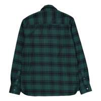 Tonal Check Flannel Shirt X328 Argyle Teal/ Jet Black