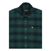 Tonal Check Flannel Shirt X328 Argyle Teal/ Jet Black