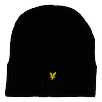 Knitted Ribbed Beanie 572 True Black