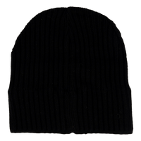 Knitted Ribbed Beanie 572 True Black