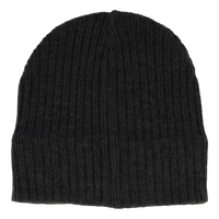 Knitted Ribbed Beanie T28 Mid Grey Marl