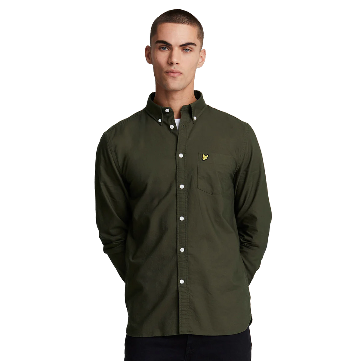 Plain Oxford Shirt W485 Olive