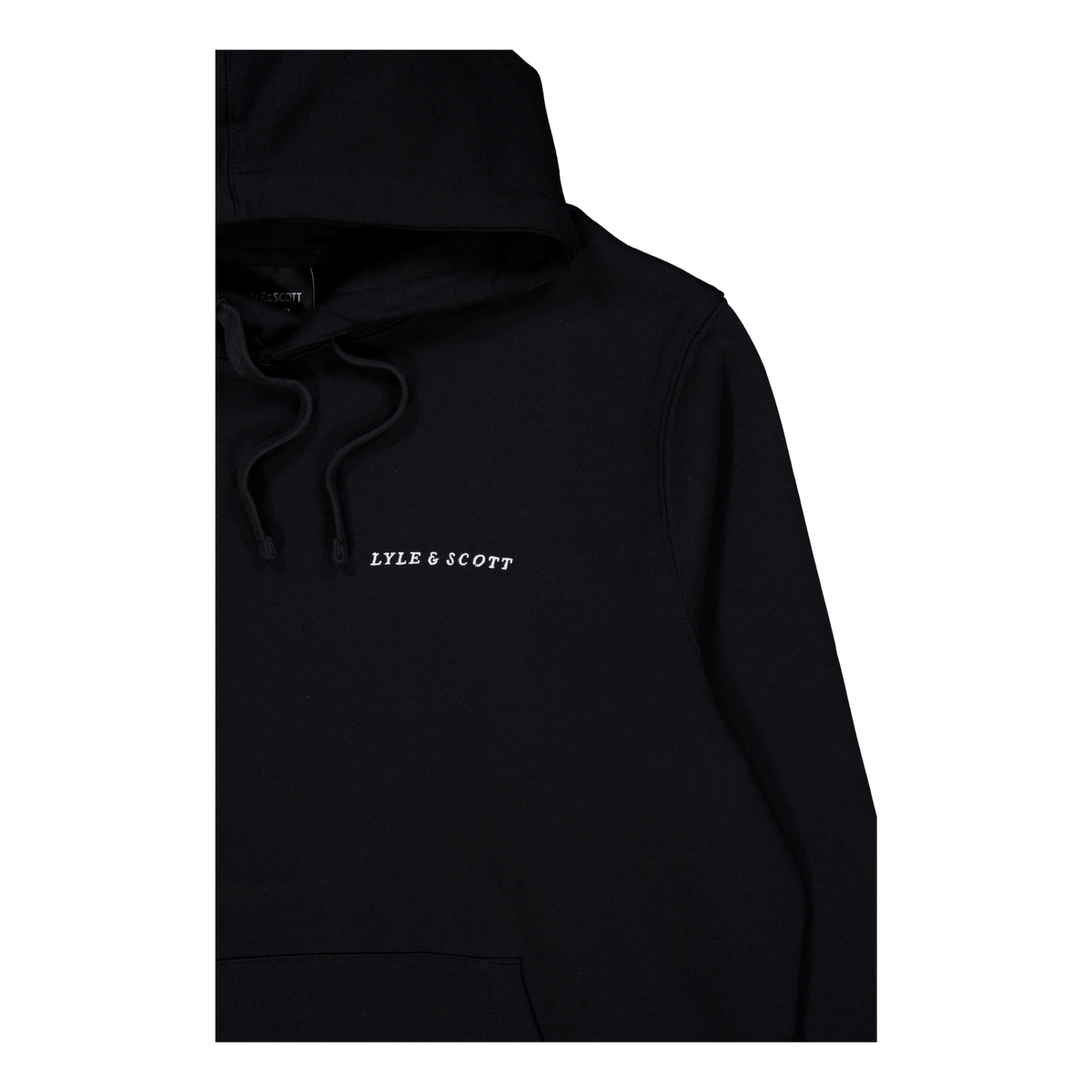 Embroidered Hoodie Z893 Jet Black/ White